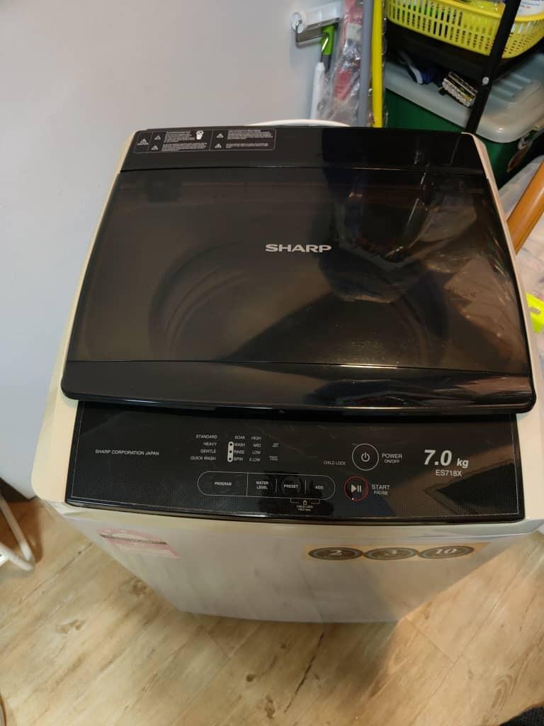 Sharp washing machine ES718X, TV & Home Appliances, Washing Machines