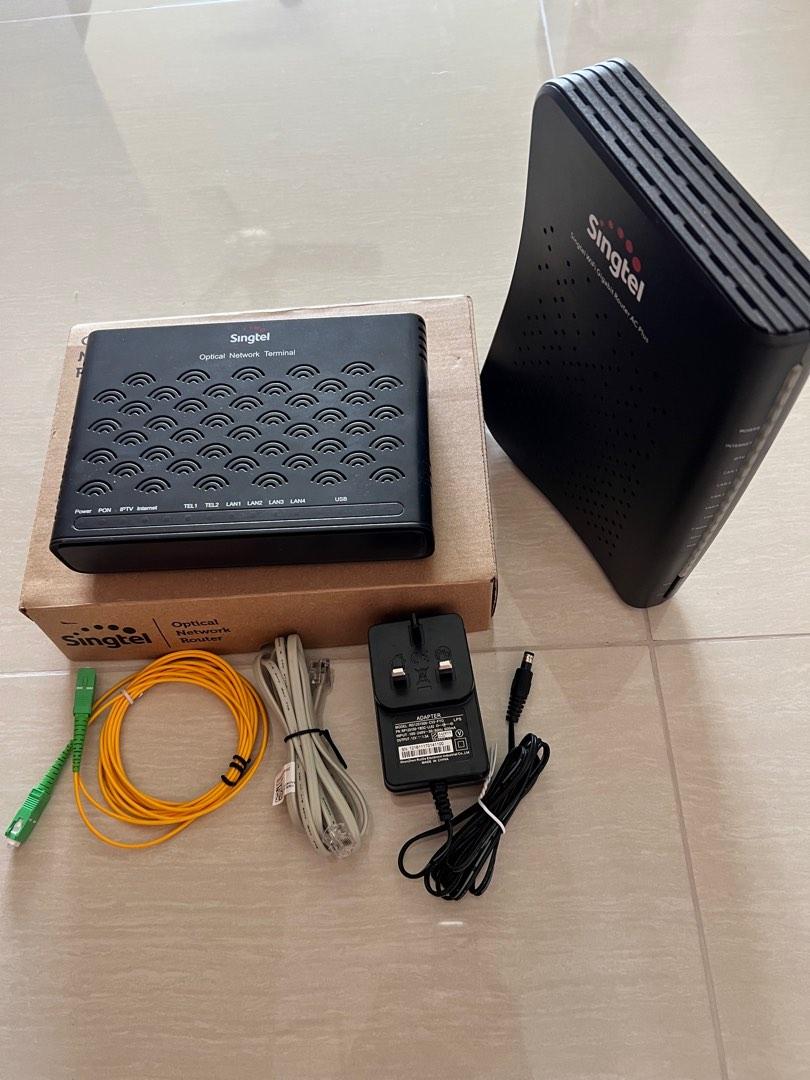 Singtel Optical Network Terminal and WiFi Router, Computers & Tech ...
