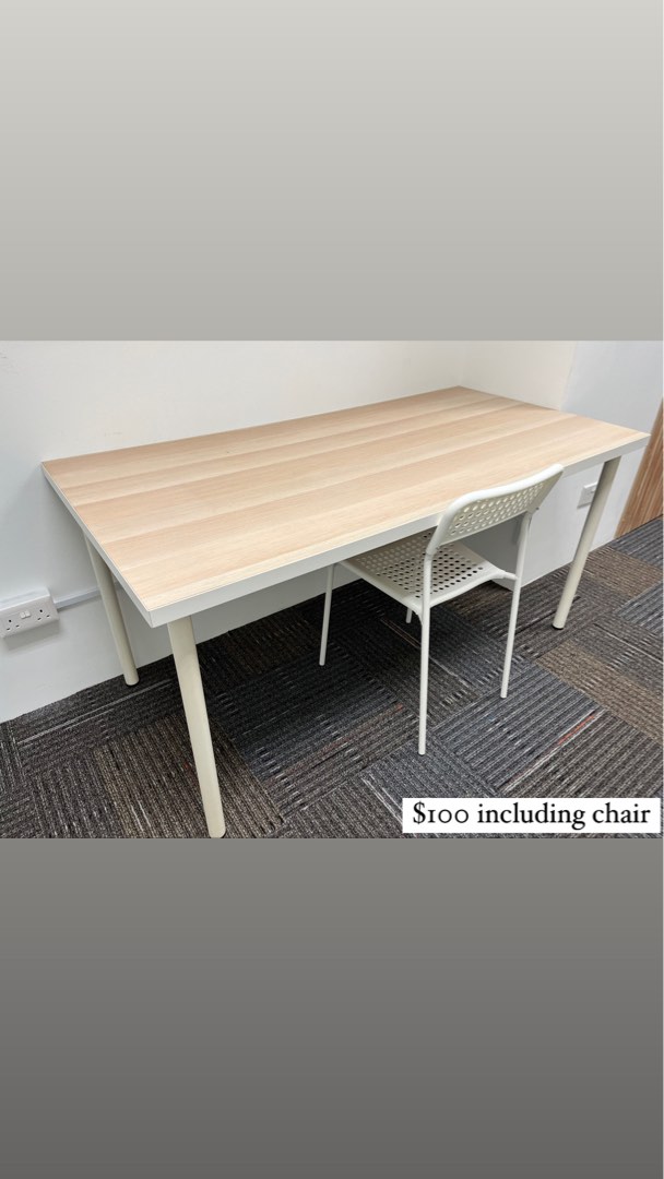 Study Table (Ikea), Furniture & Home Living, Furniture, Tables & Sets