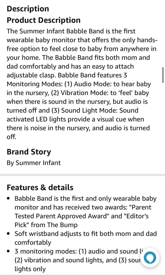Babble band baby monitor cheap