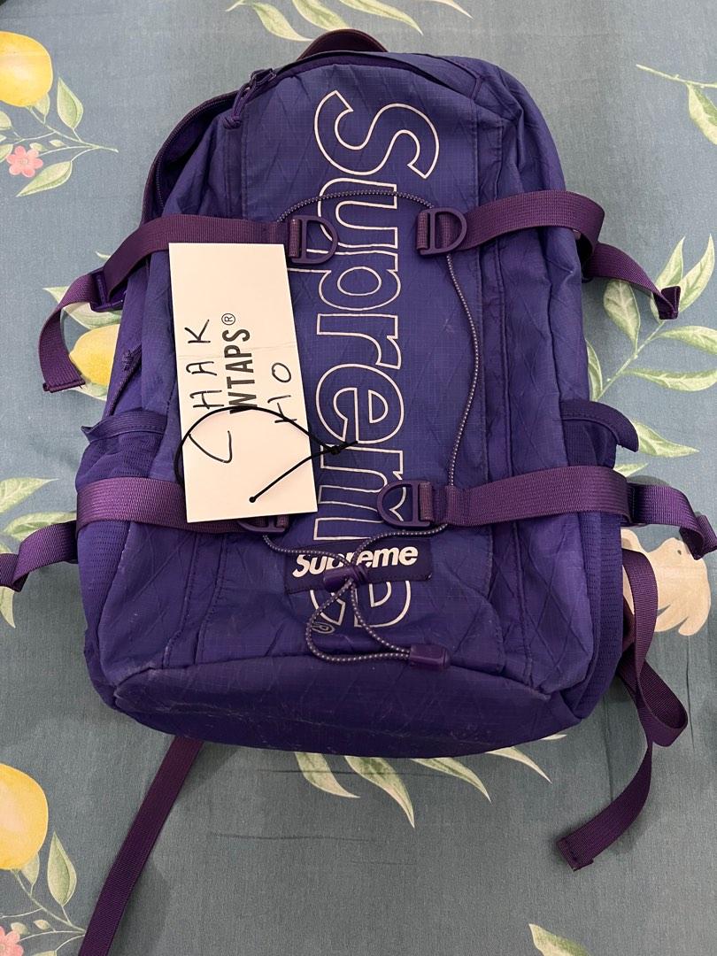 Supreme backpack fw18紫, 男裝, 袋, 背包- Carousell