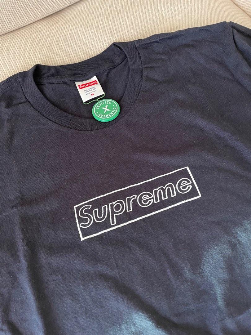 Supreme KAWS Chalk Logo Tee, 男裝, 上身及套裝, T-shirt、恤衫、有領
