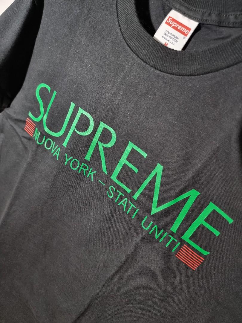 Supreme Nuova York Tee (Black), Men's Fashion, Tops  Sets, Tshirts  Polo  Shirts on Carousell