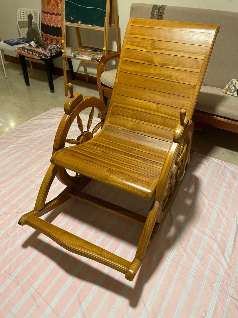 Teak wood Rocking chair, Furniture & Home Living, Furniture, Chairs on