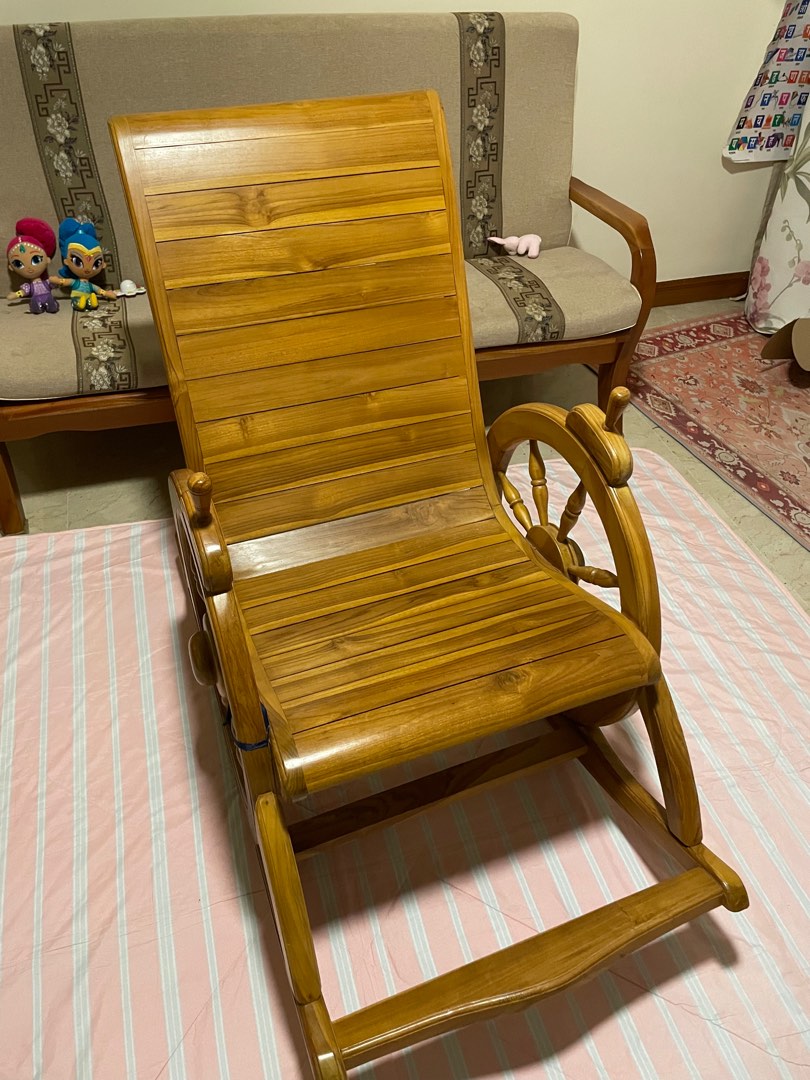 Teak wood Rocking chair, Furniture & Home Living, Furniture, Chairs on