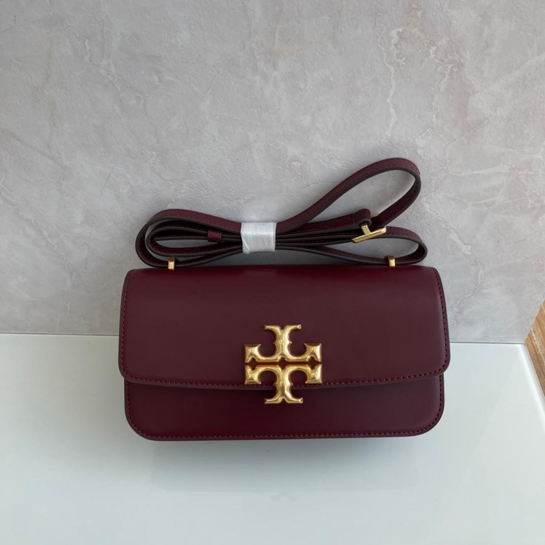 Tory Burch Eleanor Convertible Shoulder Bag Maroon, Women's Fashion, Bags &  Wallets, Shoulder Bags on Carousell