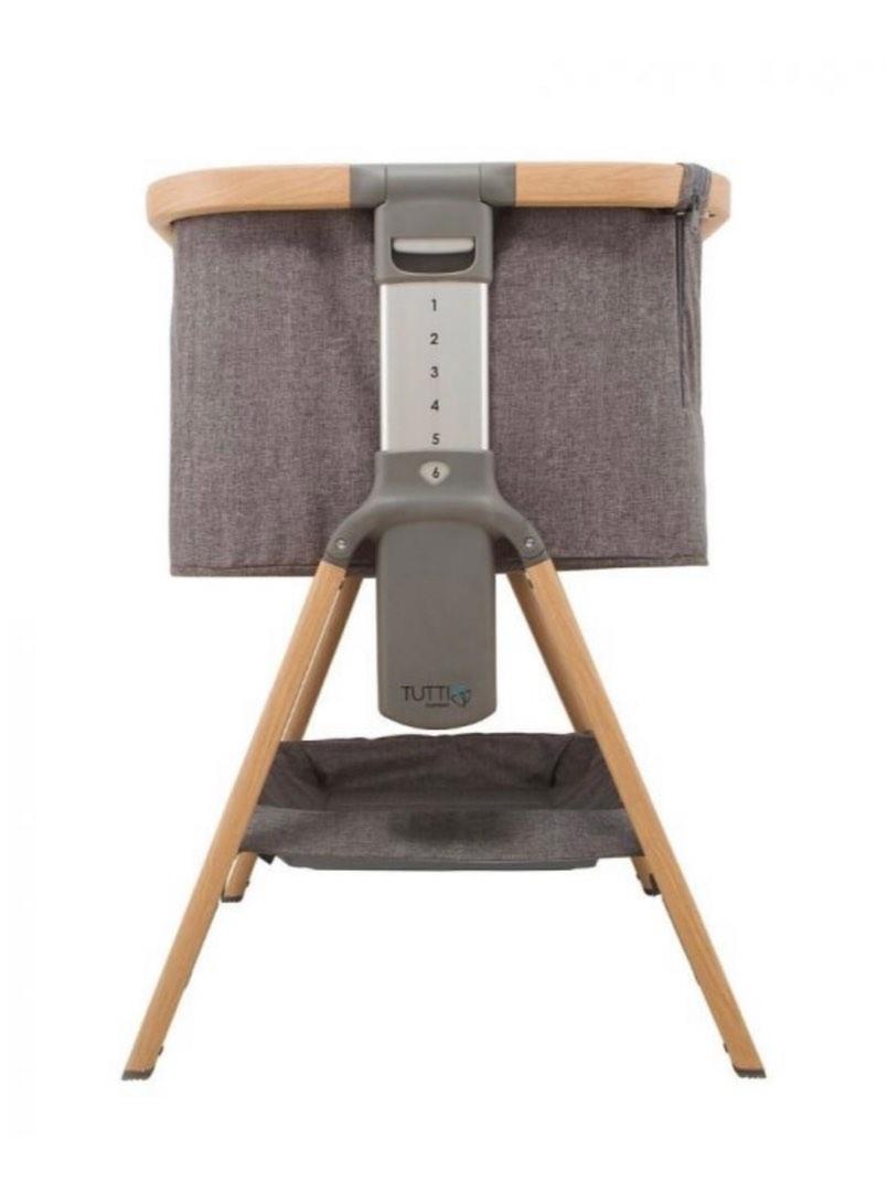 Tutti Bambini CoZee Bedside CoSleeper Crib Oak and Charcoal, Babies