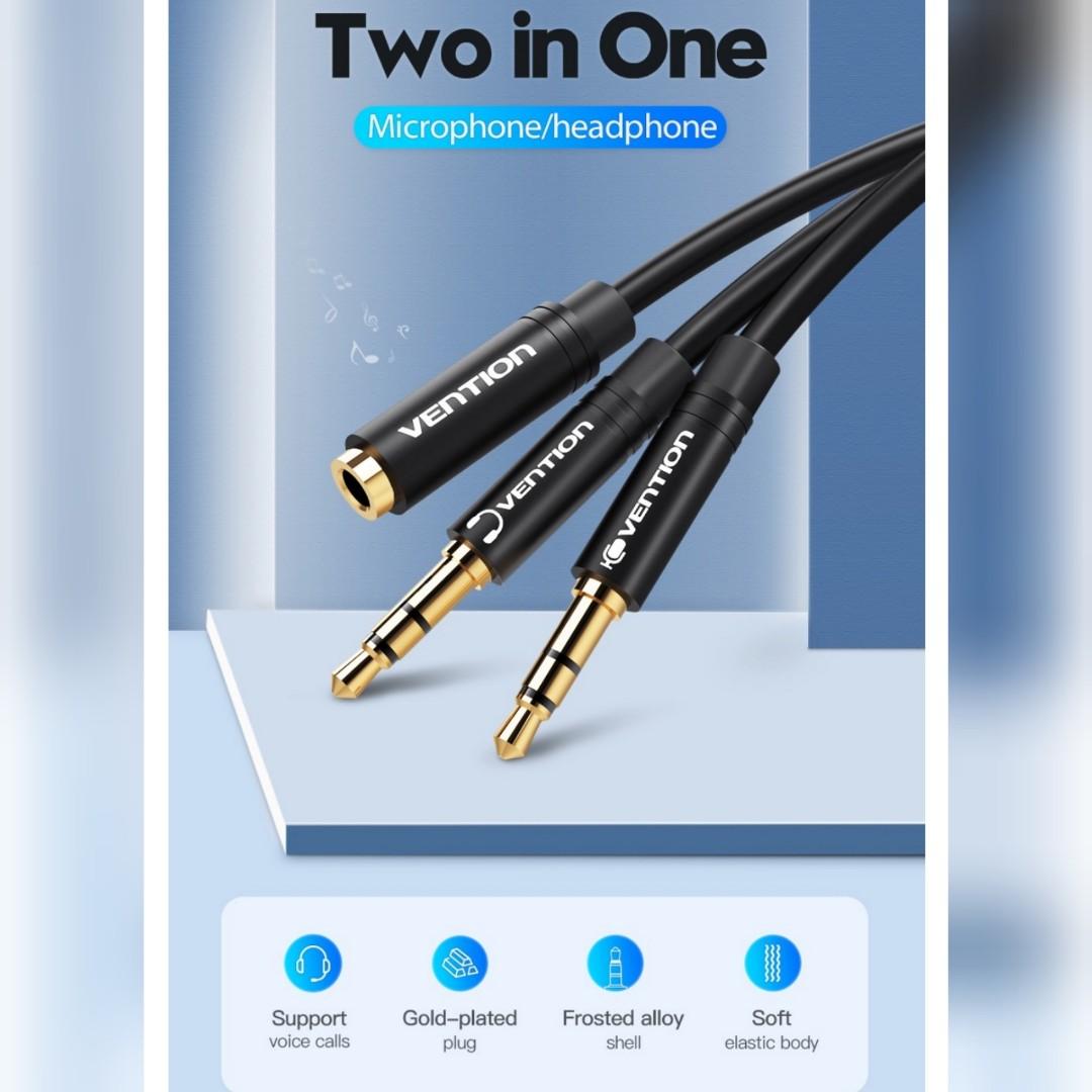 Vention Splitter Cable (Category: Cables & Adaptors) located in Quezon City. Submitted by all_items_50_each (Listing ID 1188361569, Image 1). Description: Vention Headphone audio splitter cable 3.5mm female to 2 male 1m 1 pc available - 50/each ACTUAL pic 4-6 CTTO pic 1-3 bought from online mall SEALED (NOT TRIED/TESTED) 💲ALL ITEMS 50 each 💰MOP: GCASH ➕Add shipping fee (SF 60-80 MM) ❌NO rush shipping, meet up, haggling ✔️for rush, use grab/lala
