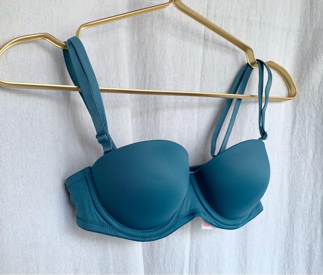 Victoria's Secret Blue 32C Sheer Wear Everywhere Lined Push Up Bra Sexy