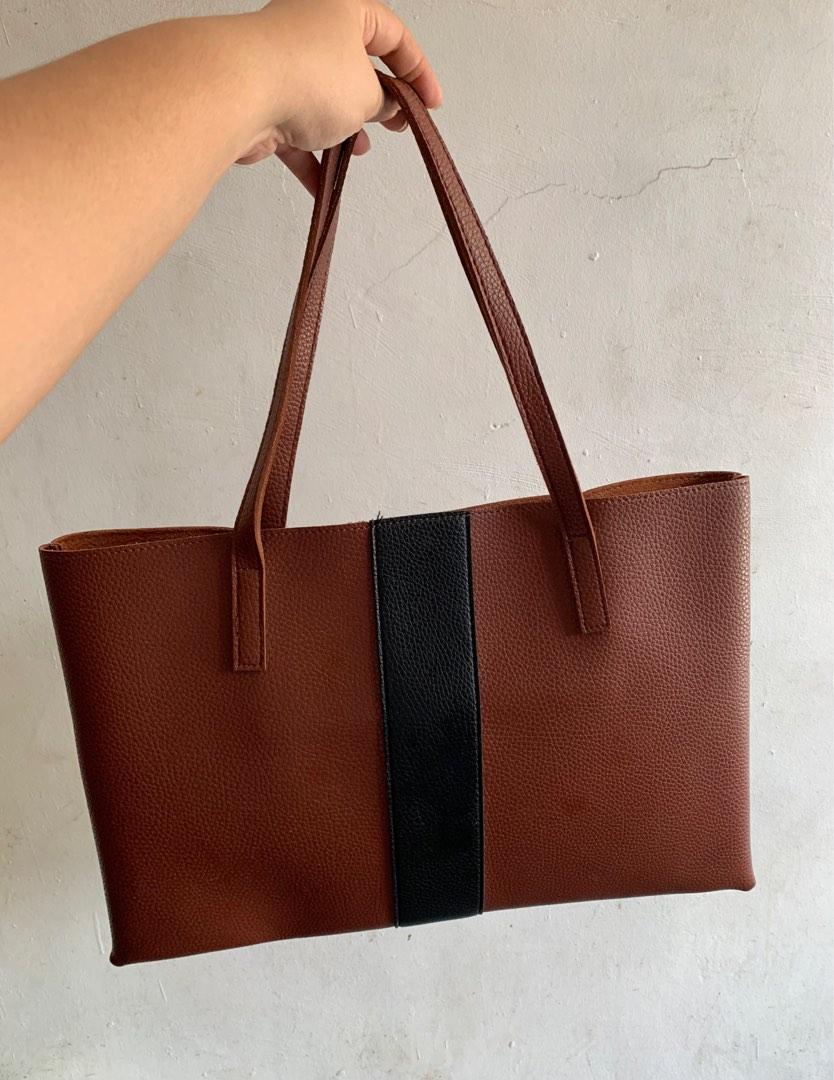 Vince Camuto Luck Tote Pebbled Leather Bag Women s Fashion Bags