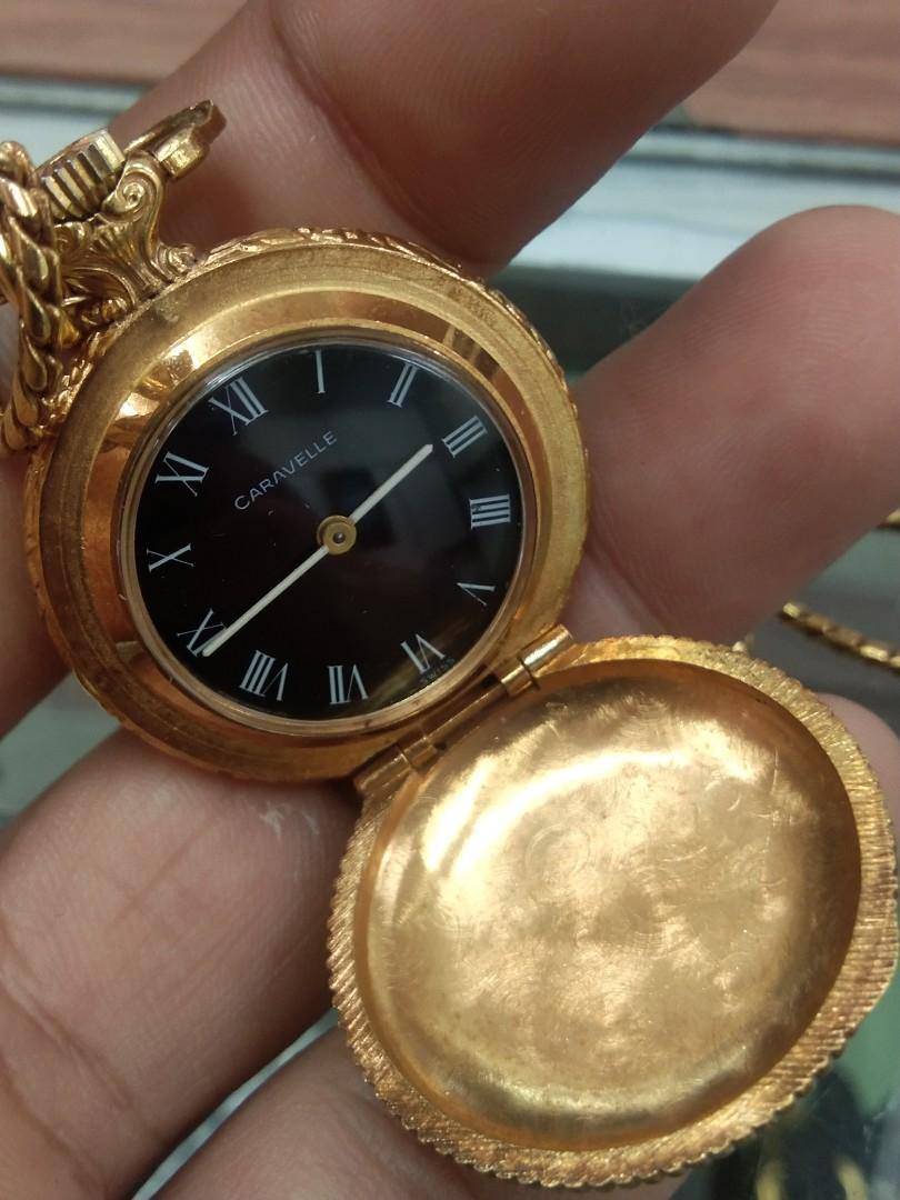 Vintage Caravelle Bulova lady pocket watch