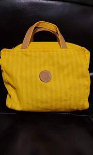 Vintage FENDI yellow canvas small hand bag