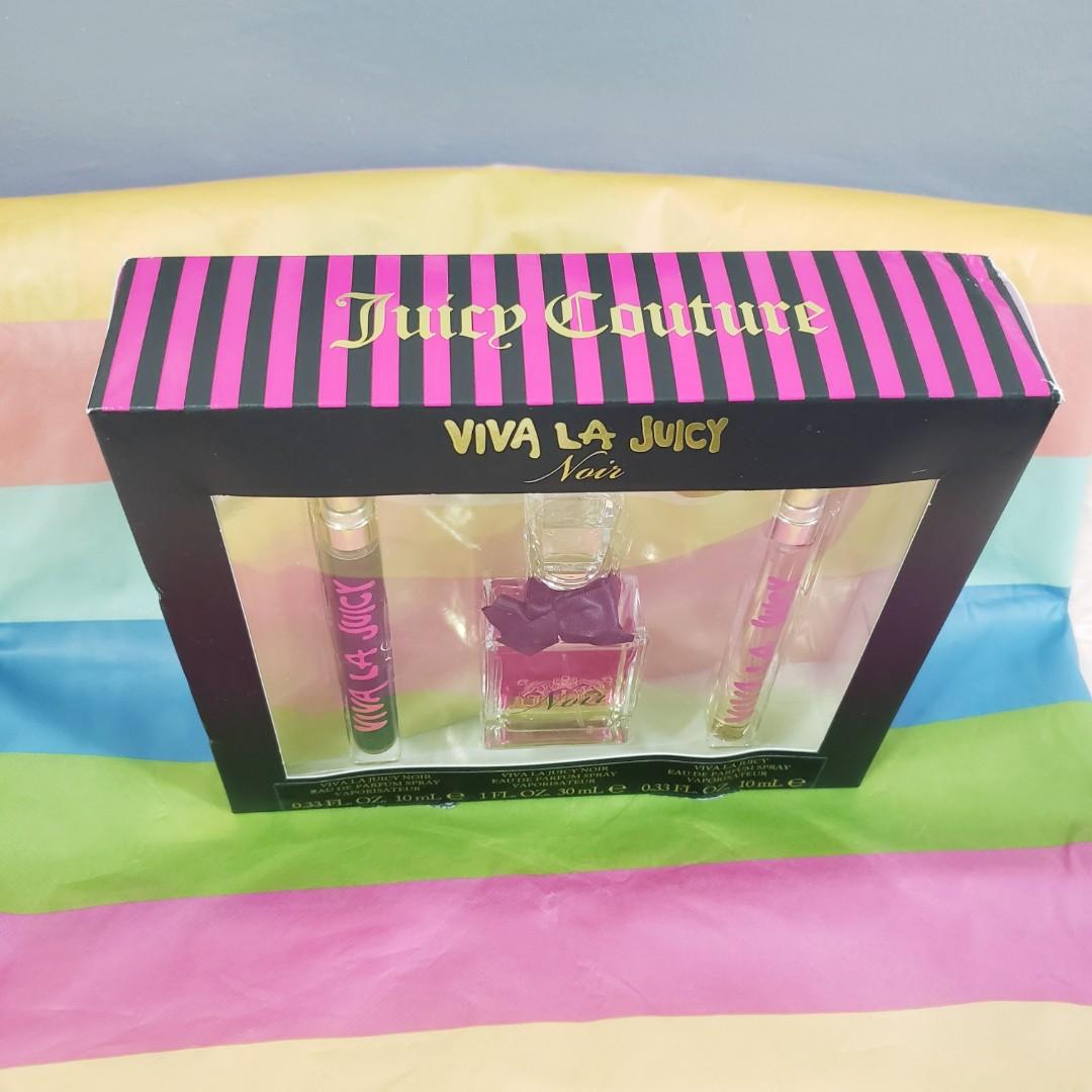 Viva La Juicy Noir (Category: Fragrance & Deodorants) located in Quezon City. Submitted by quickonlineshop (Listing ID 1188242384, Image 3). Description: 👠Authentic Viva La Juicy Noir Set 👠Eau de Parfum Spray 👠💯🇱🇷$106 🛍No COD 🛍No Return ,No Exchange, No Refund 🛍No Meet-up 🛍Payment first [MOP: GCash/ Maya or Bank Transfer].
