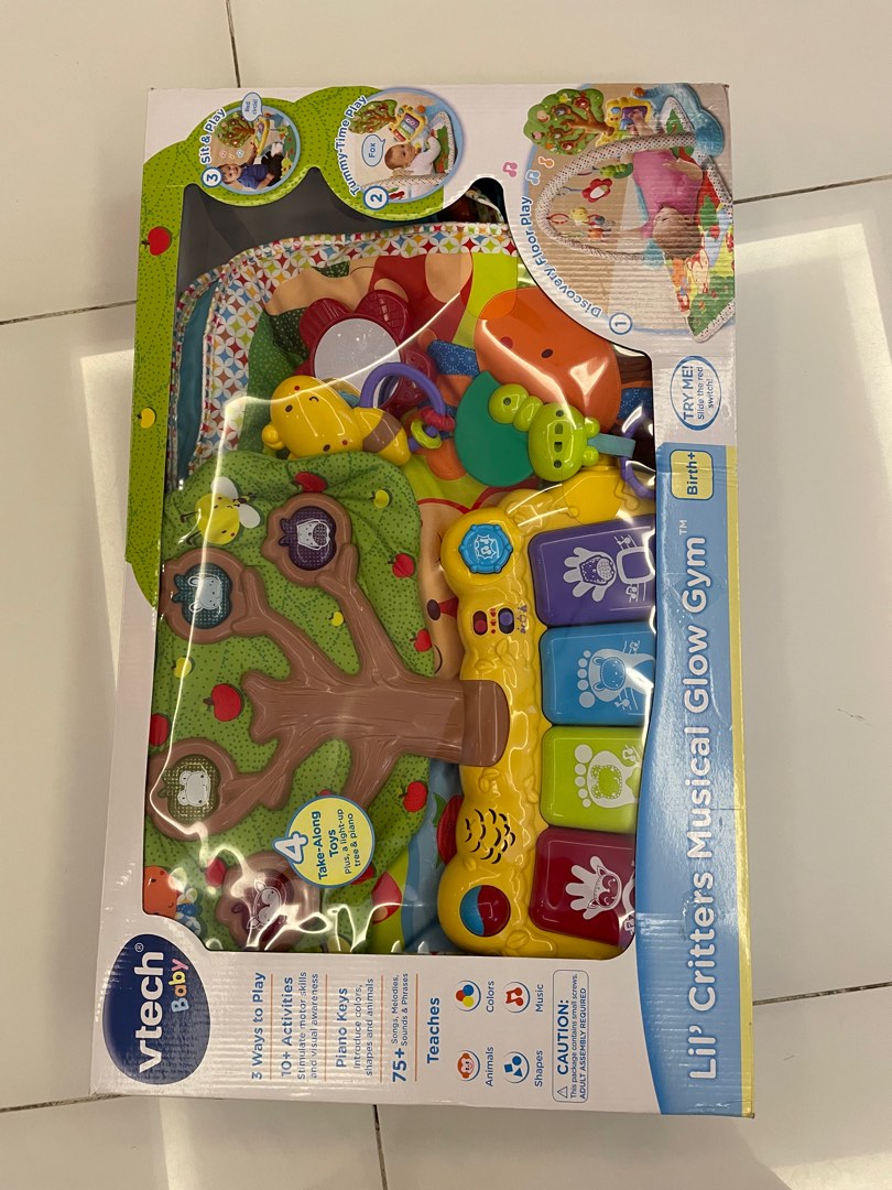 VTech Official Store 4 In 1 New Born Baby Gym Playmat Deluxe Kick Play