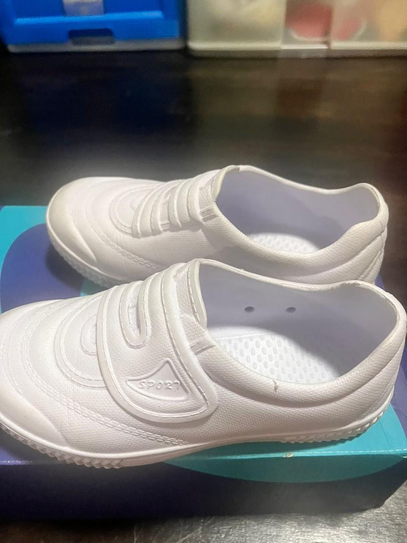 White shoes rubber top