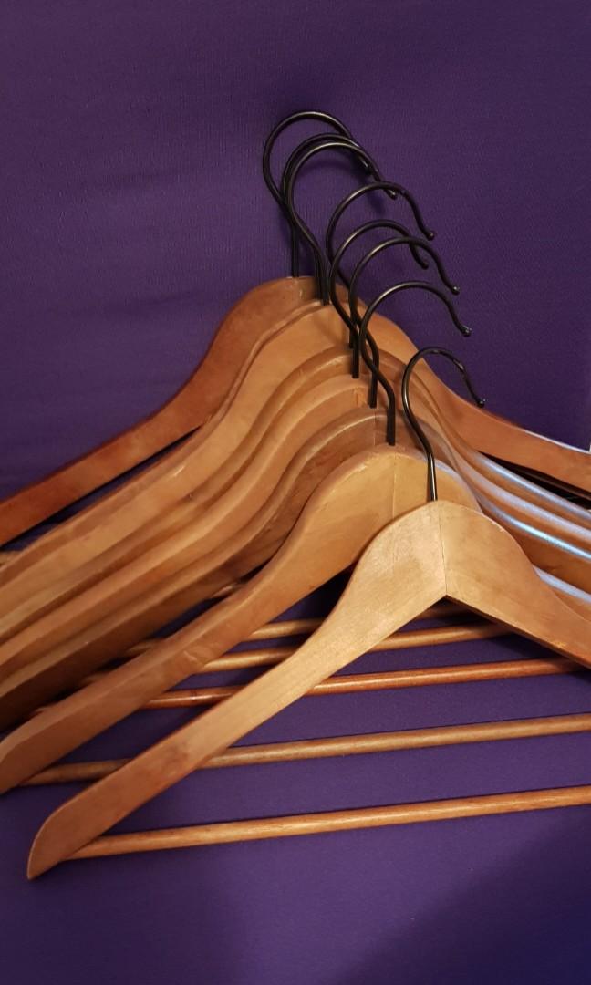 Wooden Hangers (IKEA, a set of 10), Furniture & Home Living, Home