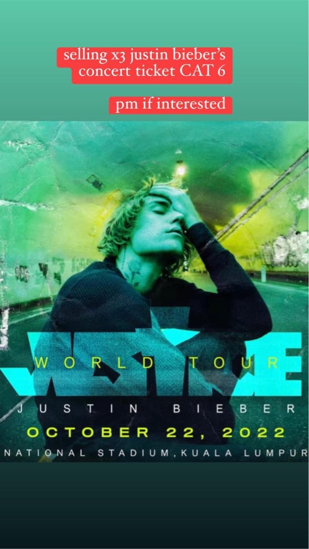 Tickets Justin Bieber 2025 Kary Beatrix