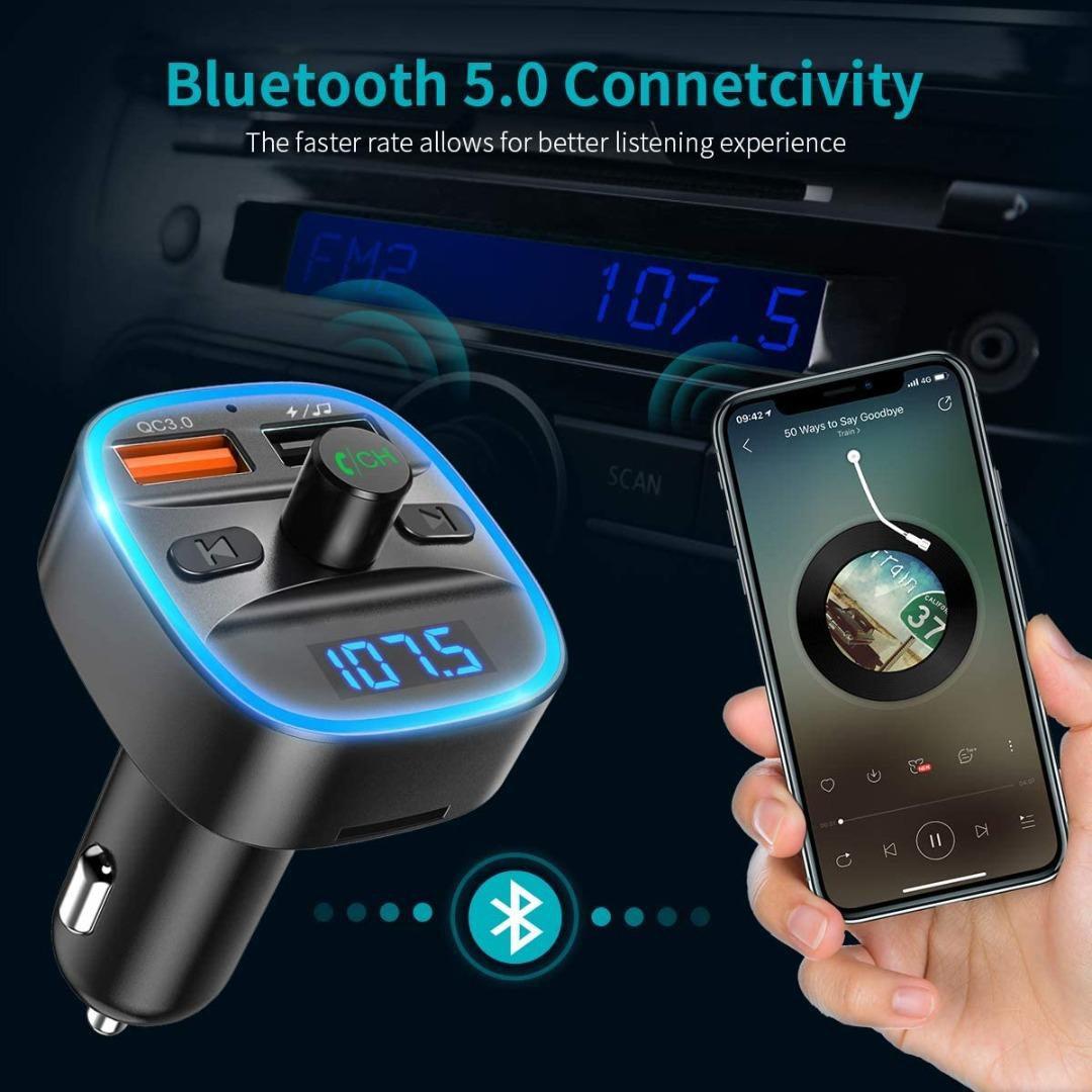 X88 Bluetooth FM Transmitter, [Upgraded] Bluetooth V5.0 Wireless Radio