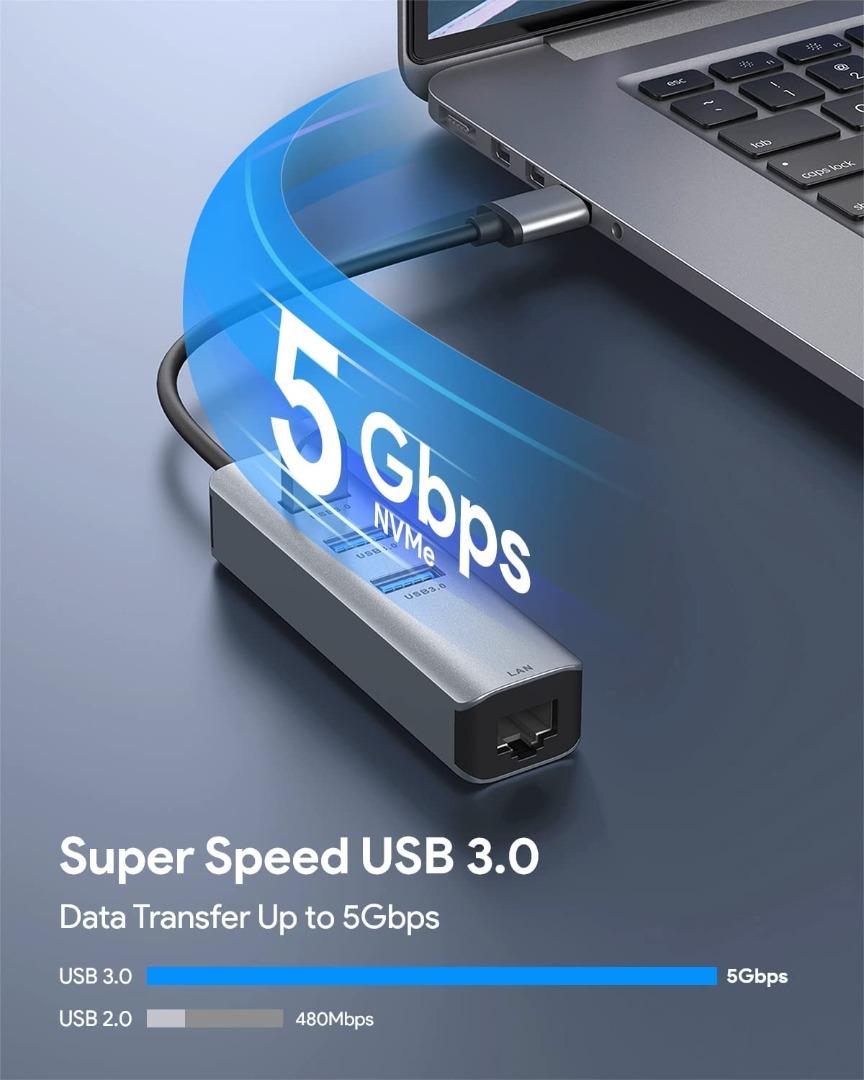 X99 ABLEWE USB to Adapter, 4 in 1 Aluminum USB