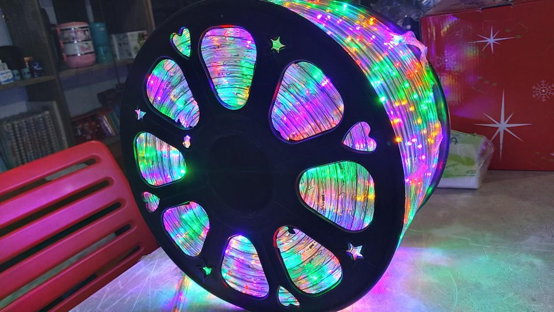 Led Rope Light Fan 100 Meters 24 Led Round Tube Rope Light, Furniture & Home Living ...