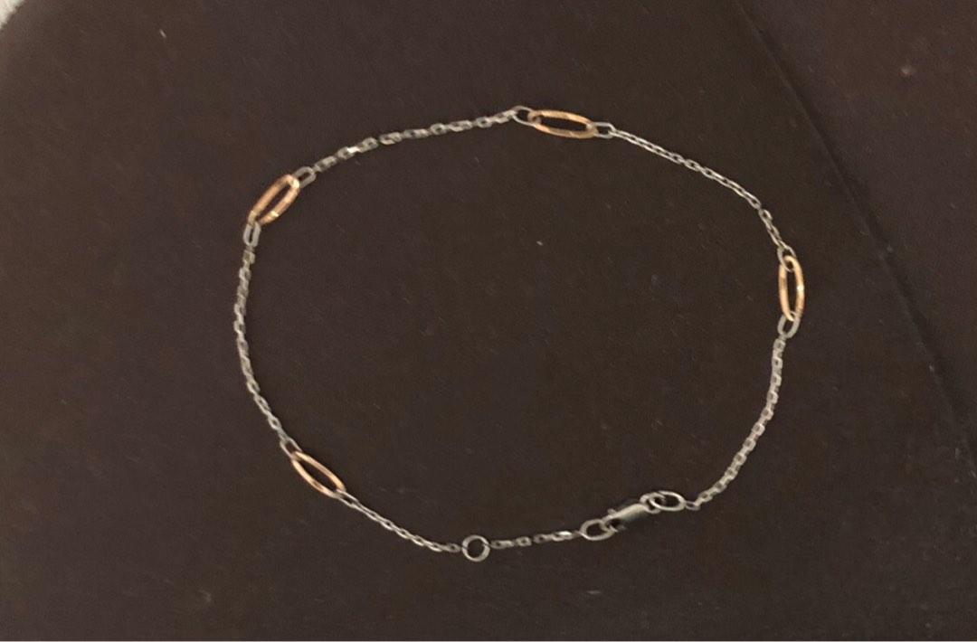 White gold anklet sales