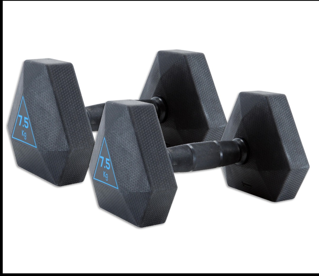 7.5 Kg Dumbbell [ DECATHLON Hex Dumbbell ], Sports Equipment