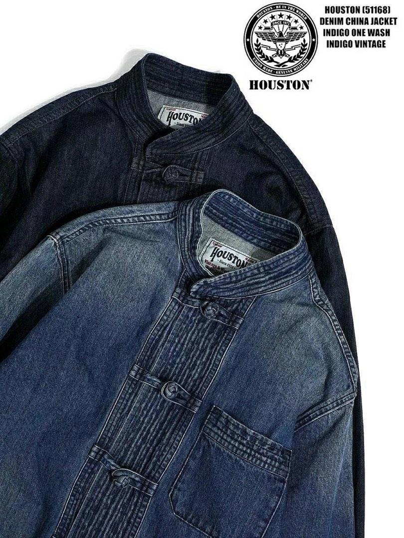 日本預訂2色選Houston denim jacket indigo 牛仔外套, 男裝, 外套及