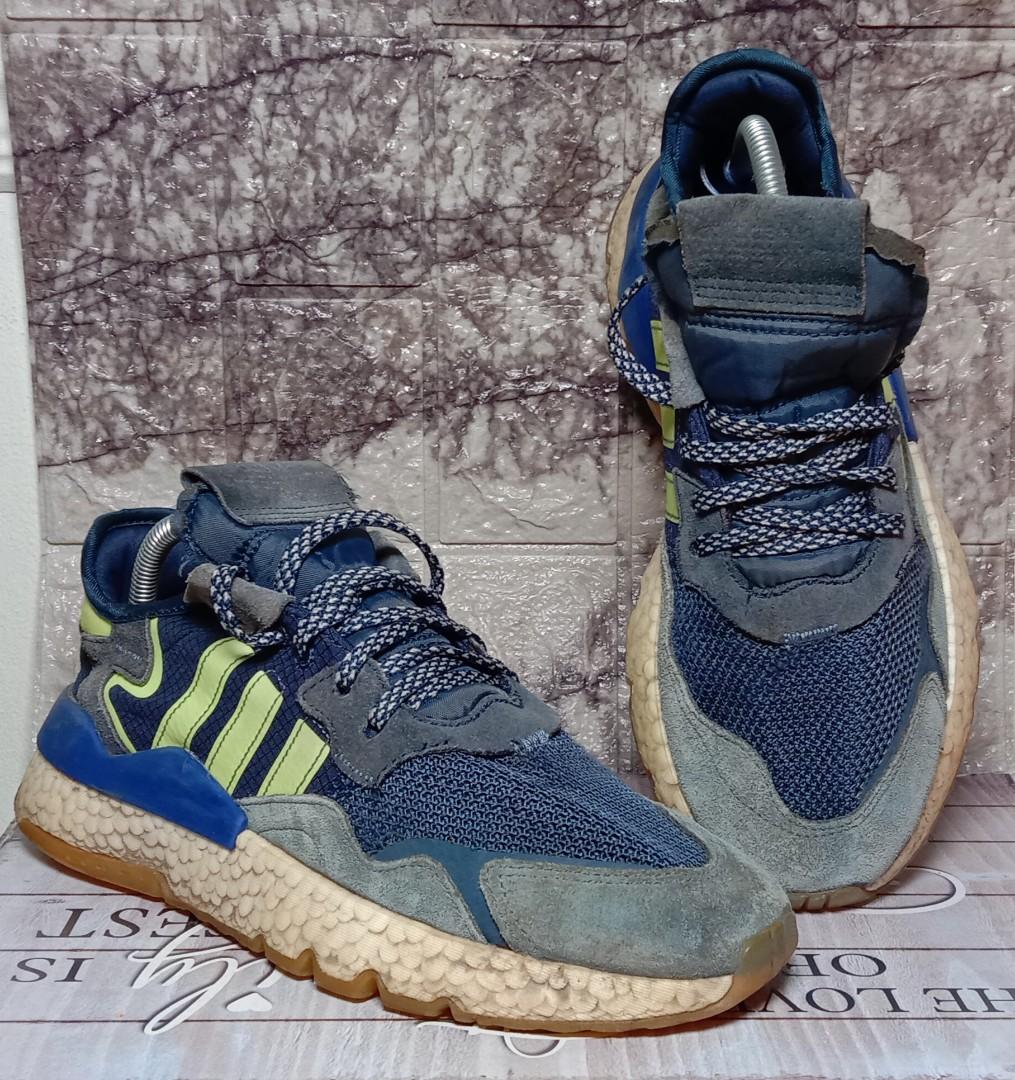 Adidas Nite Jogger Navy Solar Yellow Men s Fashion Footwear