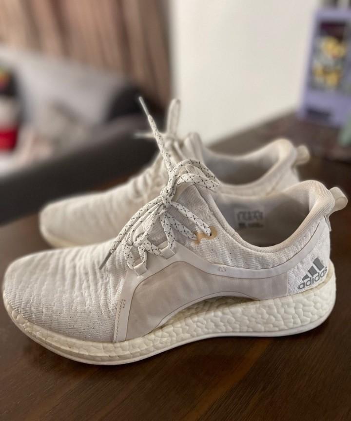triple white shoes