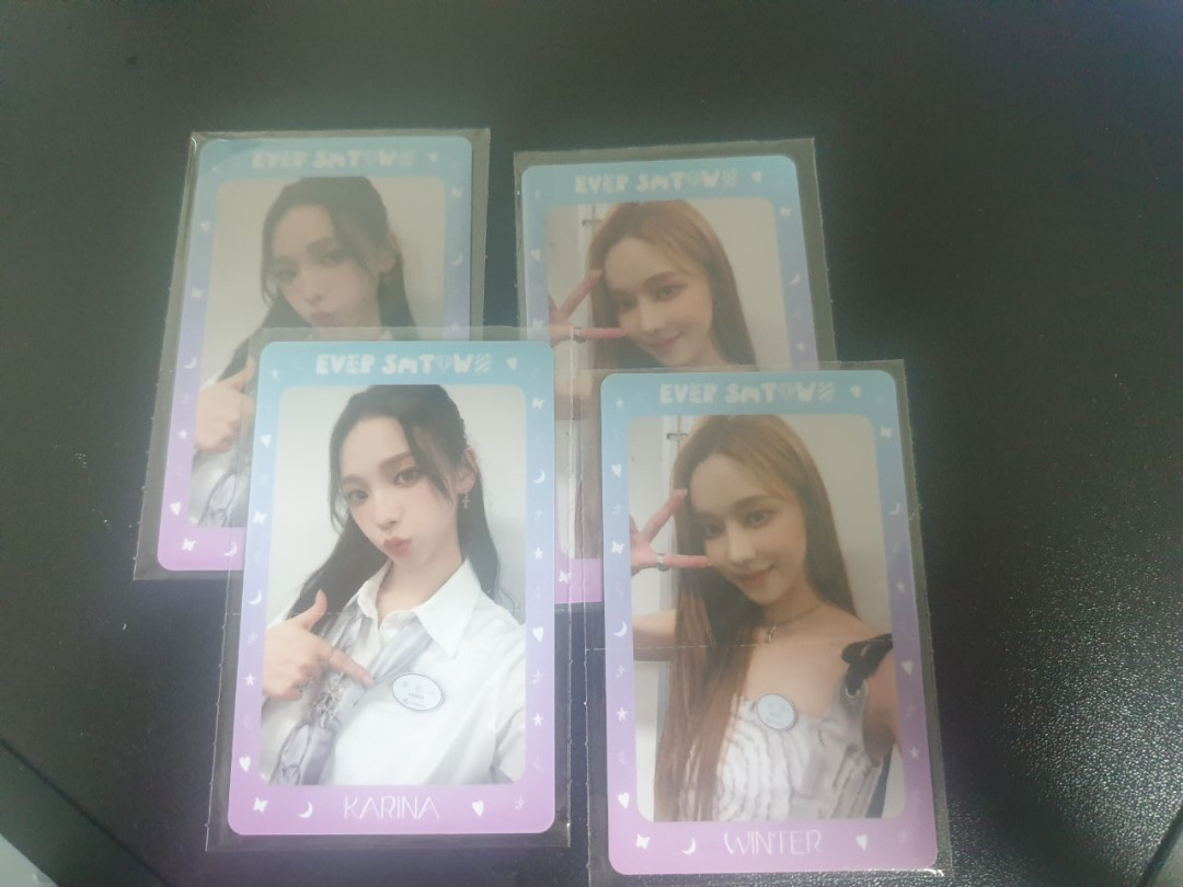 【即納&大特価】 aespa 韓国 エバーランド エスパ ホルダー トレカ3種 ウィンター アイドルグッズ