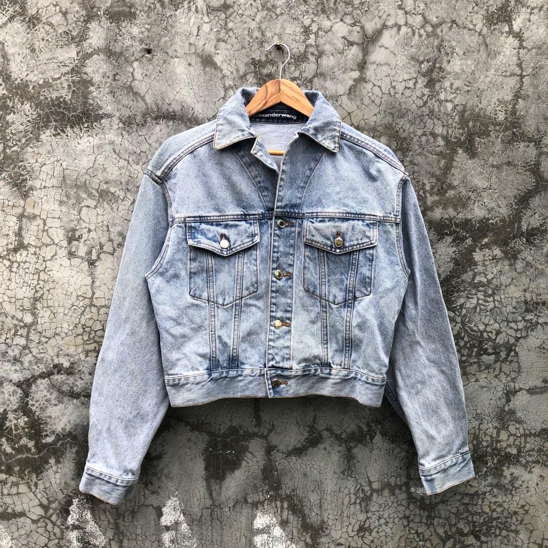Alexander wang denim jacket discount