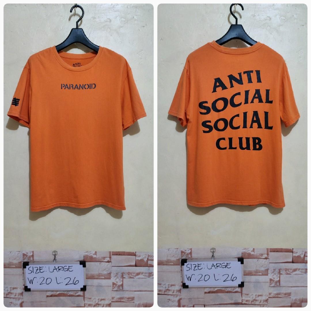 Anti social social club paranoid shirt Men s Fashion Tops Sets Tshirts Polo Shirts on Carousell