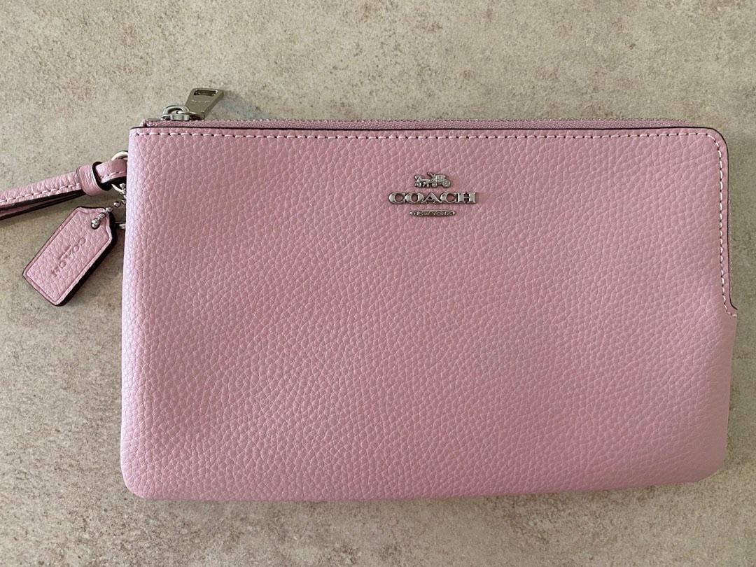 Light pink coach wristlet sales