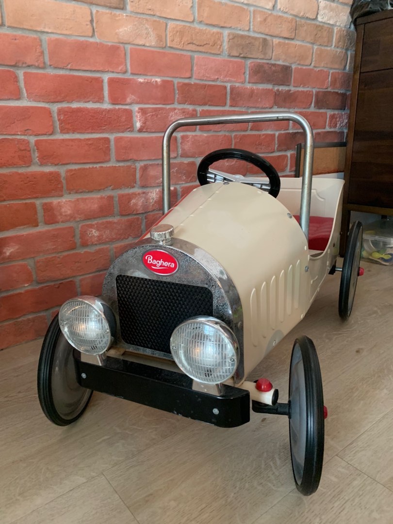 Baghera Classic white pedal car, Hobbies & Toys, Toys & Games on Carousell
