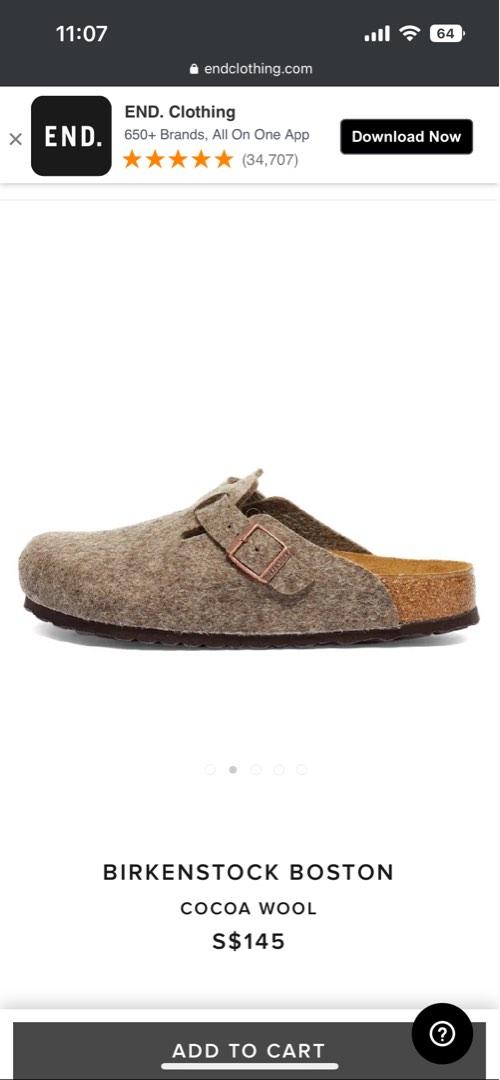 birkenstock boston cocoa wool