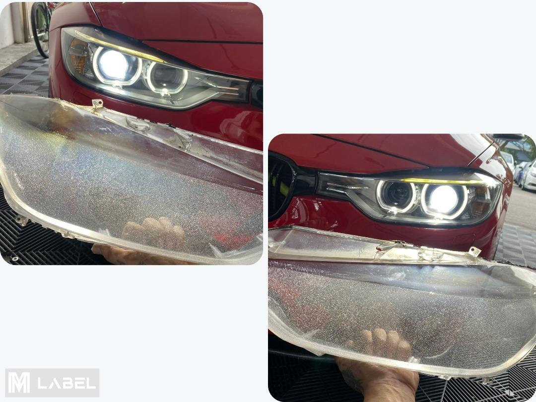BMW F30 Headlight New Lens and DRL Angel Eye Replacement, Car ...