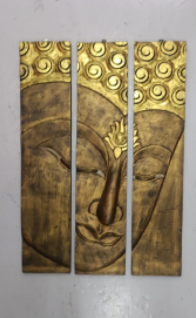 Buddha 3 piece wall decor, Furniture & Home Living, Home Decor, Wall