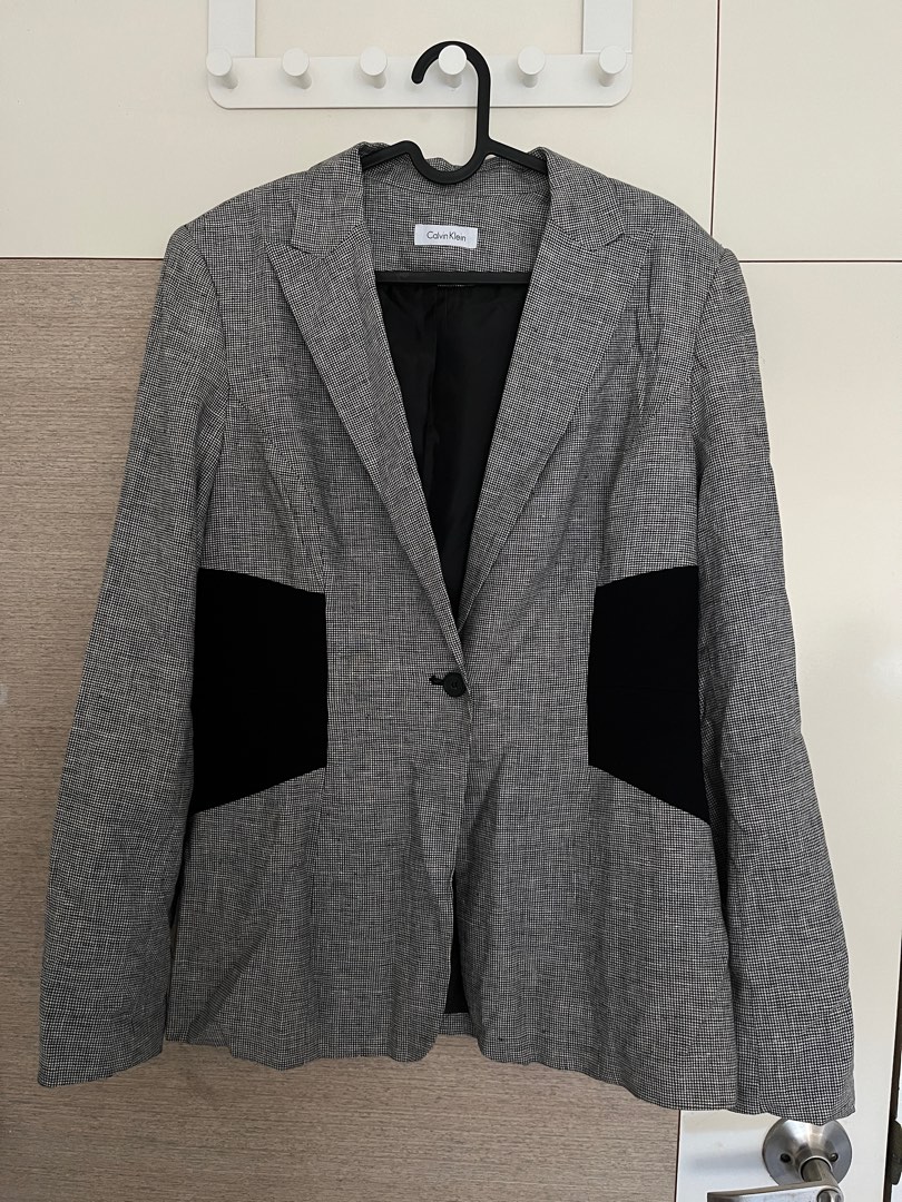 Calvin klein shop houndstooth blazer