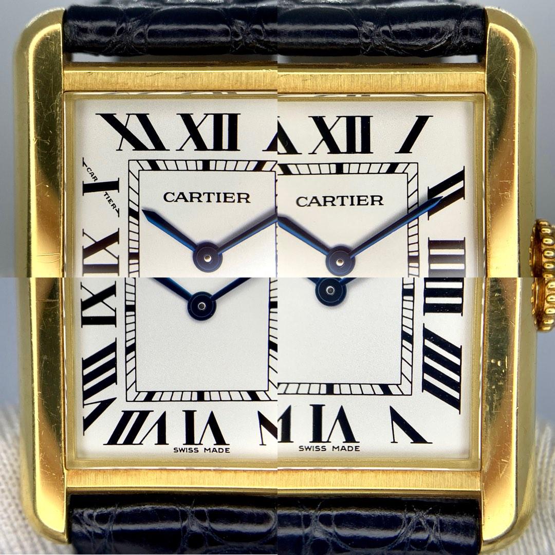DISCOUNTED CARTIER TANK SOLO 2743 SM W5200002 18K YG W O BATTERY