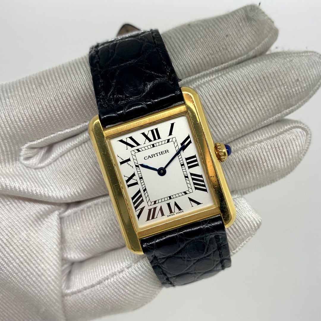 CARTIER TANK SOLO 2743 LADIES 18K GOLD 24.5 MM