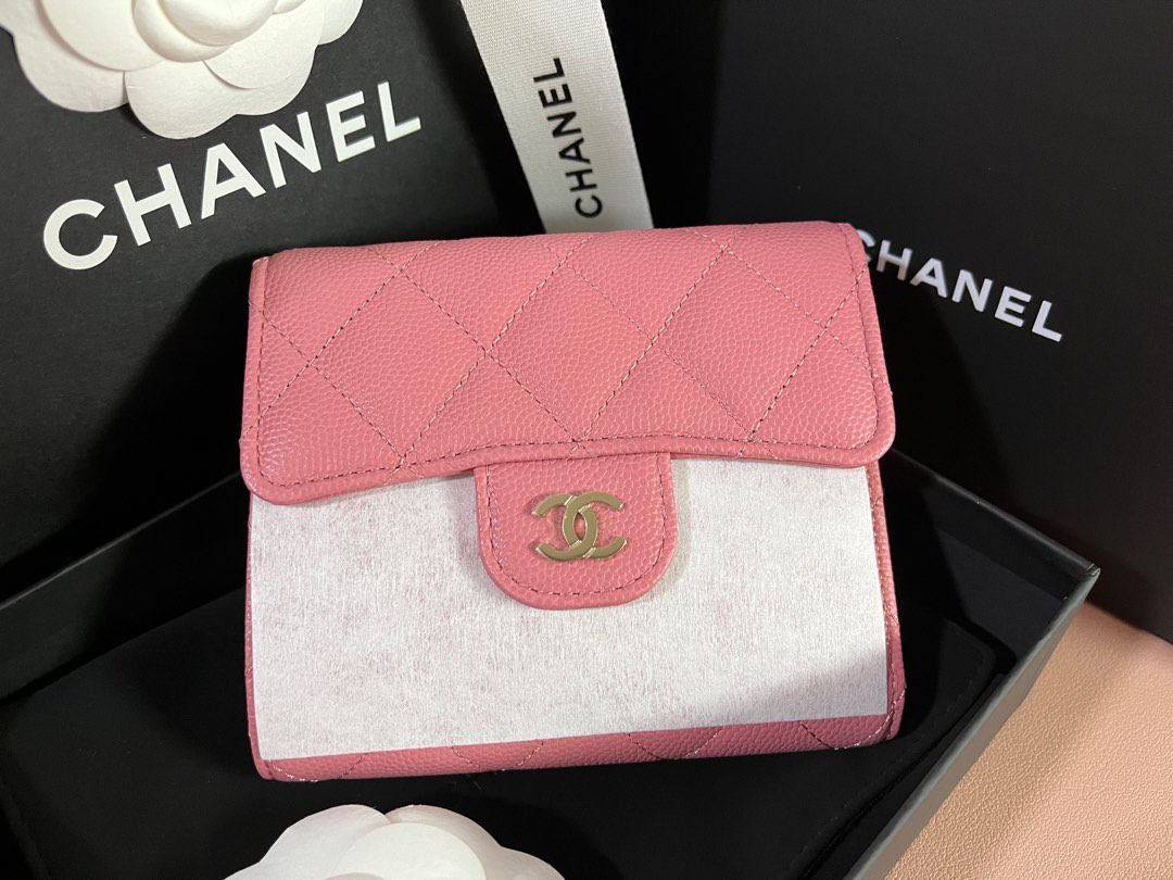Chanel 22A Classic Small Flap Wallet, Luxury, Bags & Wallets on Carousell