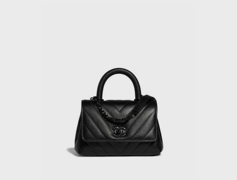 Chanel (So Black) Coco Handle Mini, Luxury, Bags & Wallets on Carousell