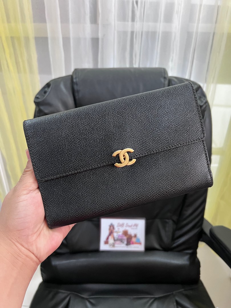 Chanel Trifold Wallet, Luxury, Bags & Wallets on Carousell