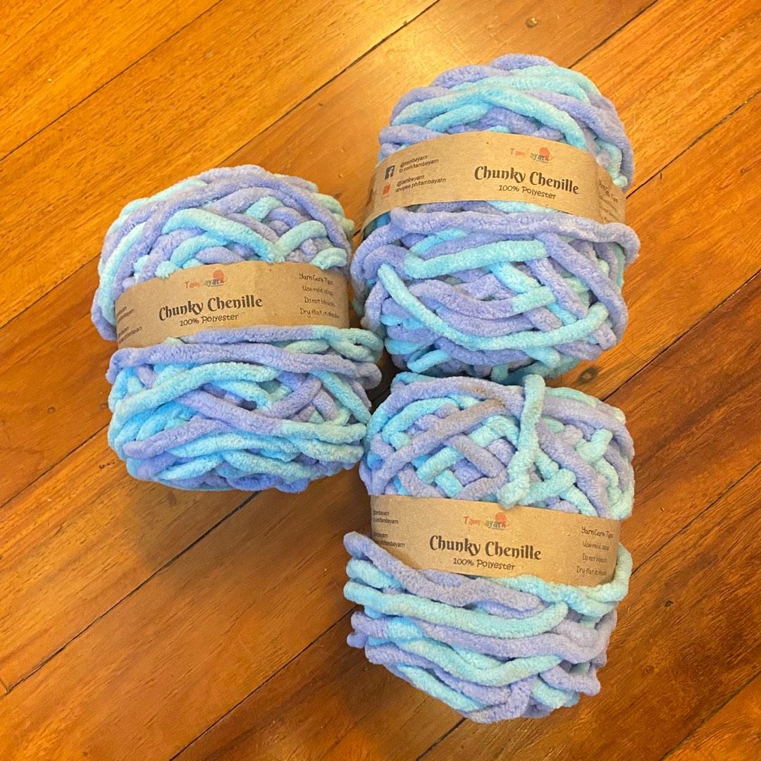 chunky chenille yarn (ALL 3) , Hobbies & Toys, Stationary & Craft