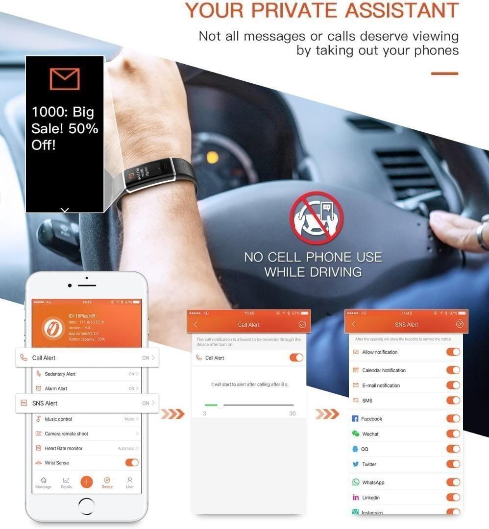 Letscom id130plus hr fitness tracker deals