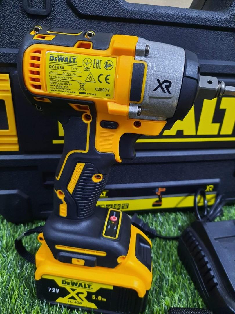 DEWALT IMPACT WRENCH BRASSLESS 72V, Furniture & Home Living, Home