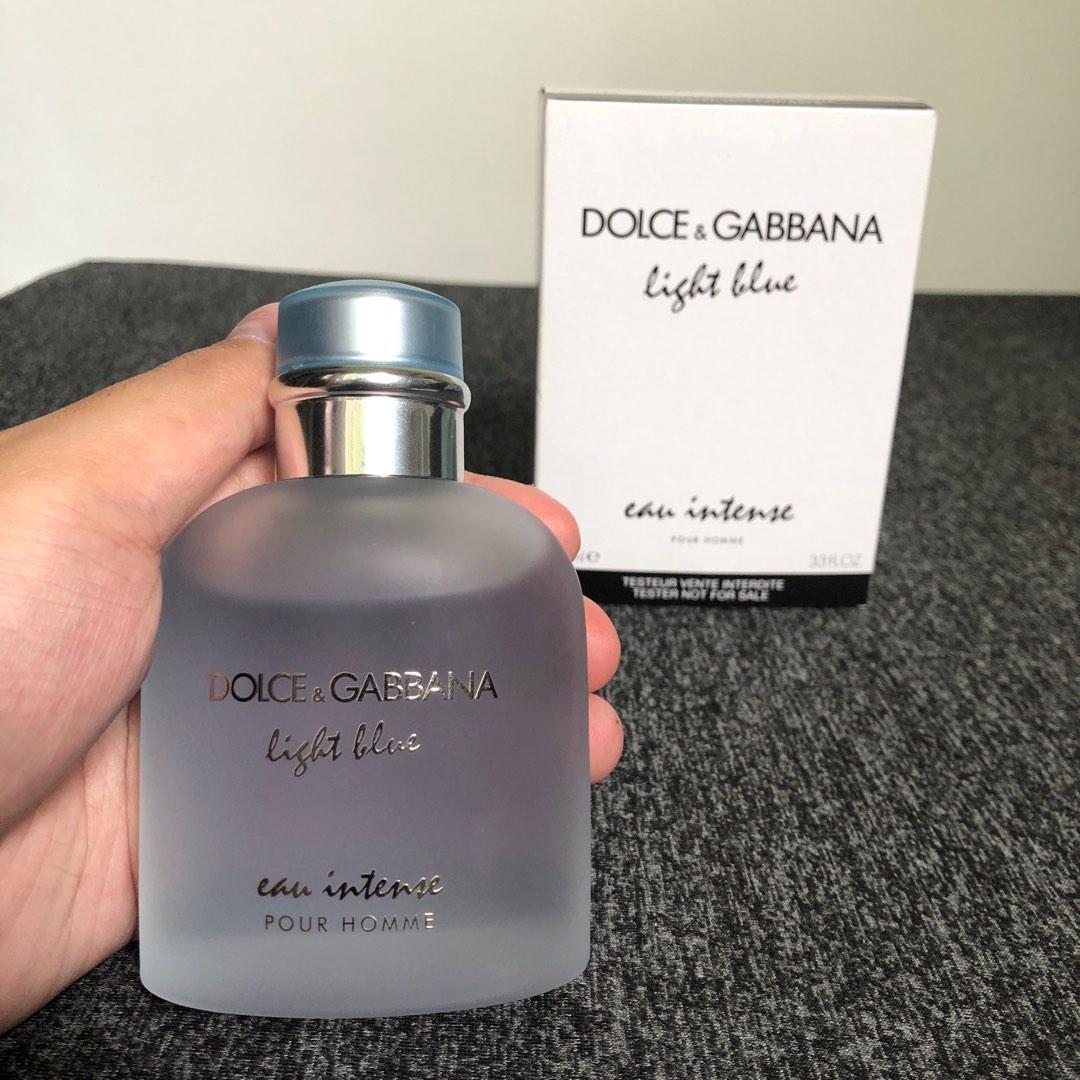 Dolce & Gabbana Light Blue Eau Intense Pour Homme Authentic Tester, Beauty  & Personal Care, Fragrance & Deodorants on Carousell
