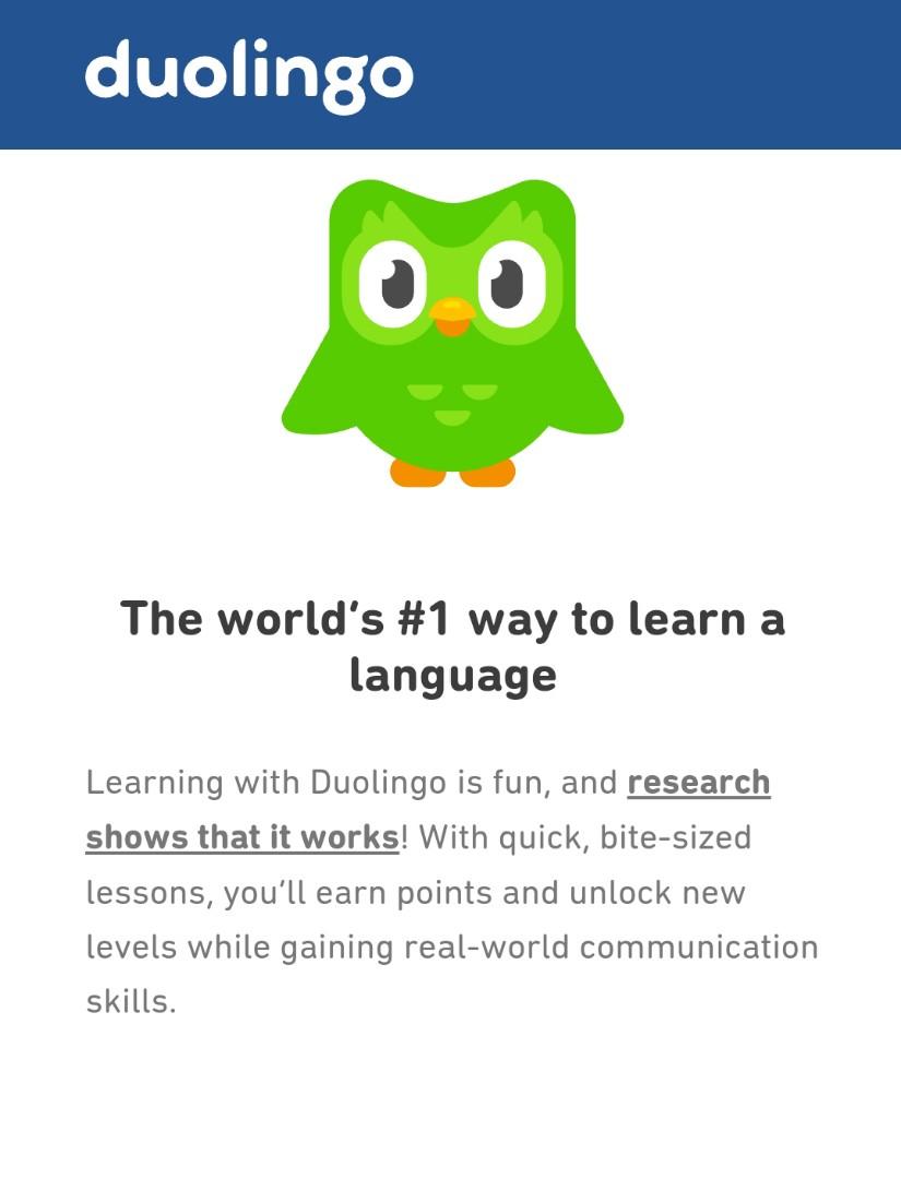 Duolingo app family plan account sharing, max 6 pax, Everything Else on