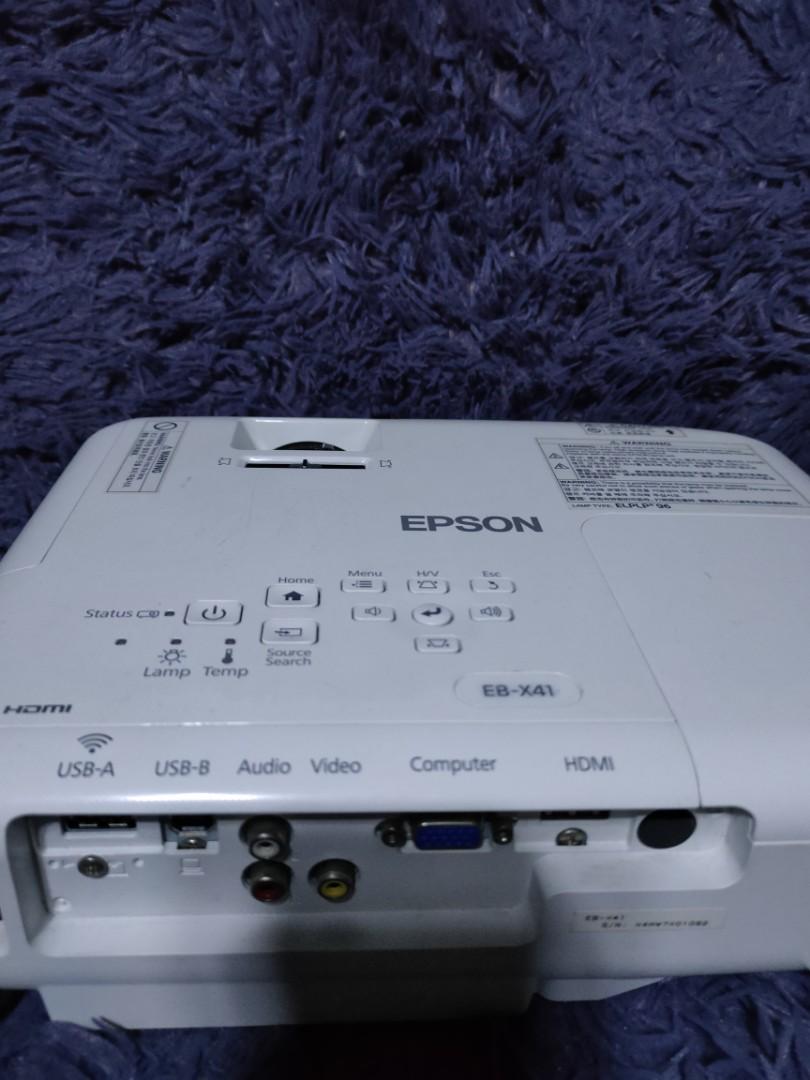 EPSON EB X41 PROJECTOR, TV & Home Appliances, TV & Entertainment ...