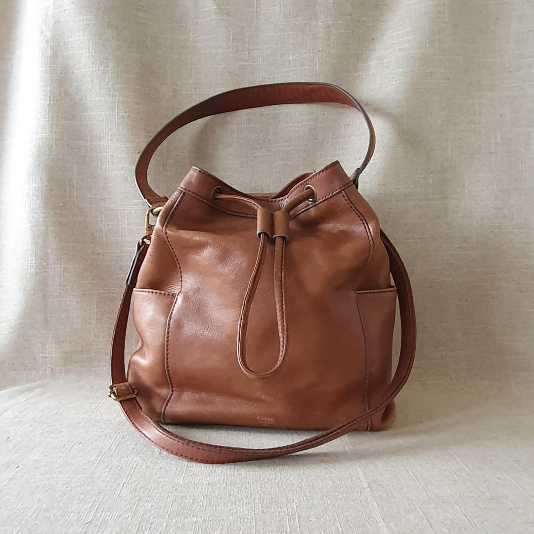 Real leather deals bucket bag